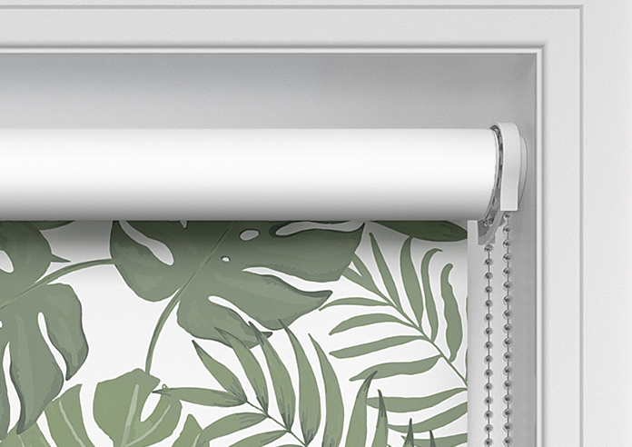 Lush Palms, White - Twist&Fit Roller Blind - Image 11